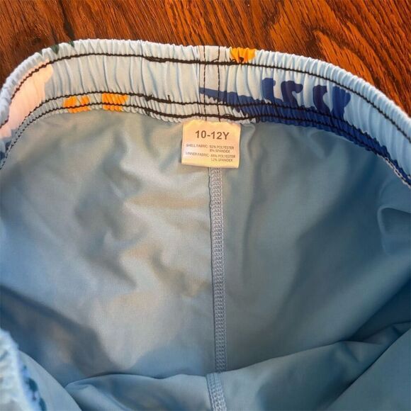 Mevireiy Boys Dinosaur Print Swim Trunks Size 10-12 Blue Beach Shorts - Picture 4 of 6